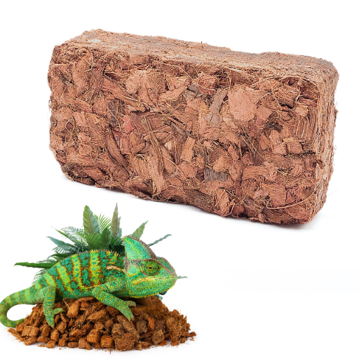 BioCoco Husk Podłoże kokosowe Chips Brykiet 500g niefoliowany do terrarium
