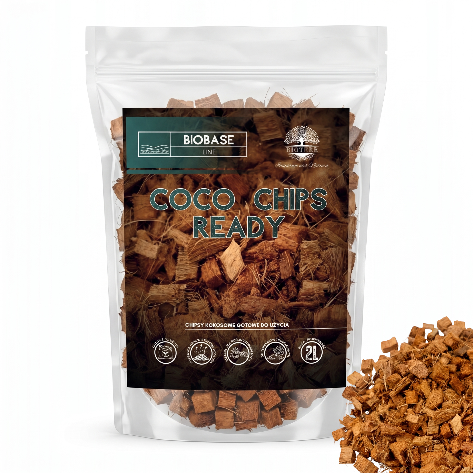 Chips kokosowy gotowy do użycia | BioBase Coco Chips Ready